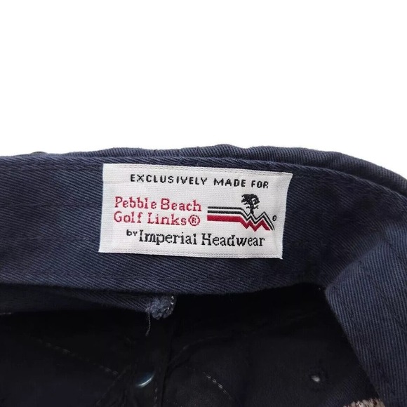 Vintage AT&T Pebble Beach Golf Hat National Pro-Am Cap Blue Imperial Strapback‎ - Picture 7 of 7